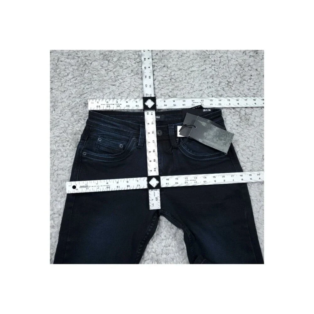 Kenneth Cole Slim Fit Stretch Low Impact Denim Jeans Size 28 x 30 Dark Wash Blue
